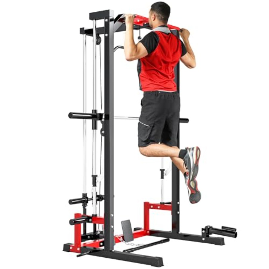 Squat Rack Power - Power Cage Smith Machine Multifunktions-Kraftstation mit