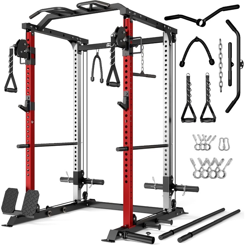 Squat Rack Power - DP01 Power Cage, 2000LBS Squat Rack