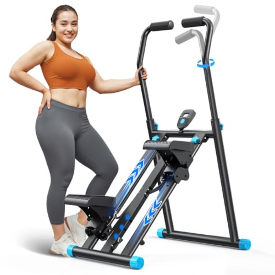Home Gym Compact - Heimtrainer-Stairstepper: Stahlrahmen, schwarz, 3-stufiger Widerstand mit