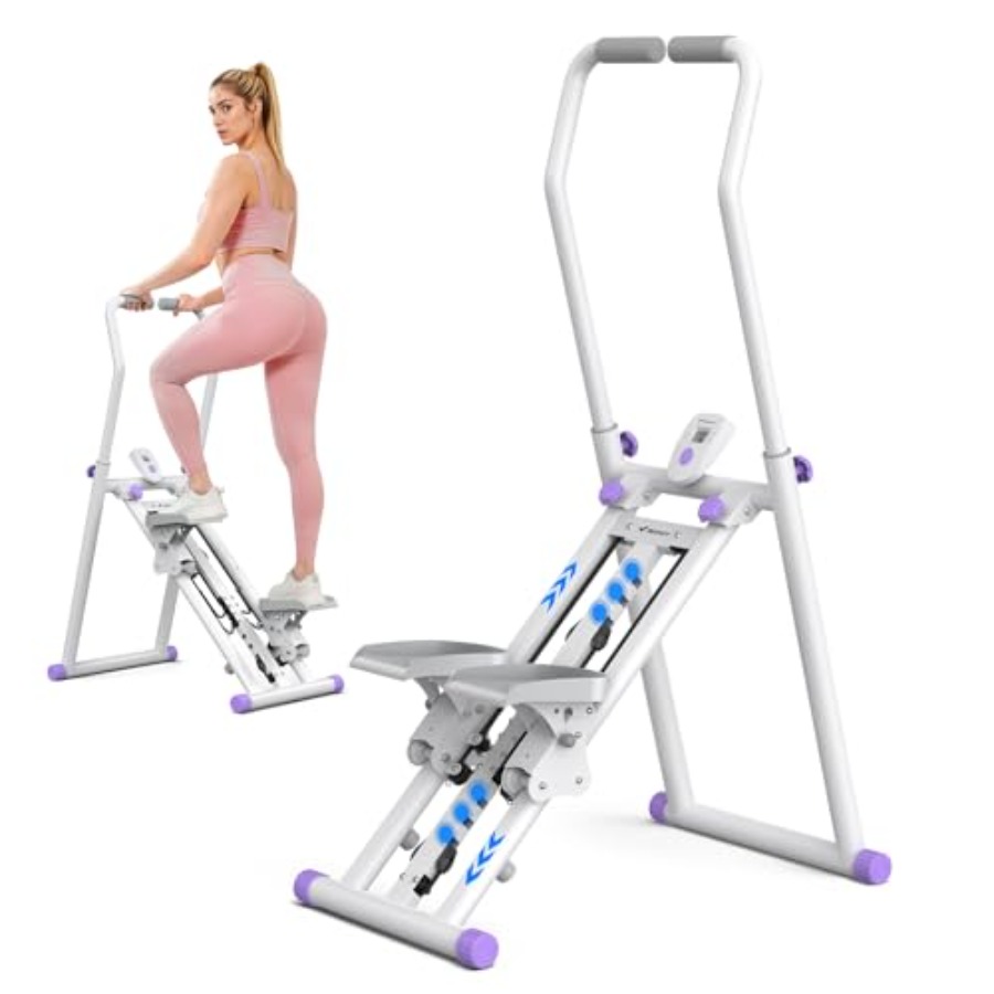 Home Gym Compact - Heimtrainer-Stairstepper: Stahlrahmen, schwarz, kompaktes, faltbares Design