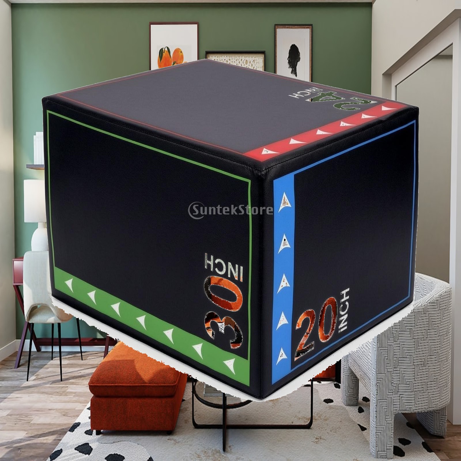 Home Gym Studio - Weiche Plyo-Sprungbox, stoßdämpfende Schaumstoff-Plyometrische Sprungbox, gepolstert,