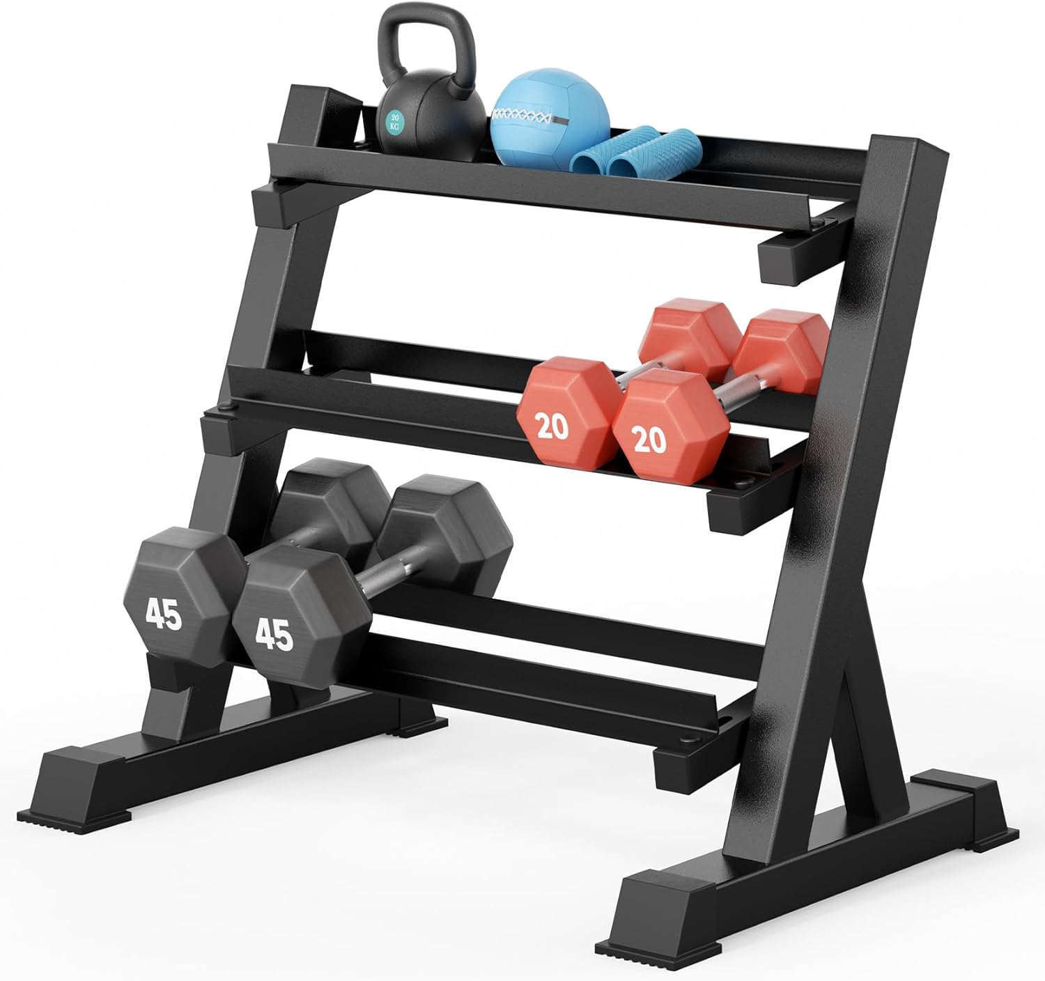 Home Gym Compact - Hantelständer für das Heimstudio, 3 &