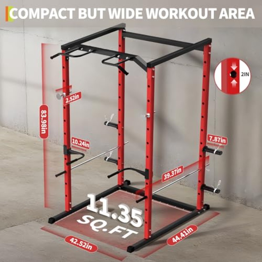 Hochbelastbarer Power Cage mit – Squat Rack Power Bewertung und Preis