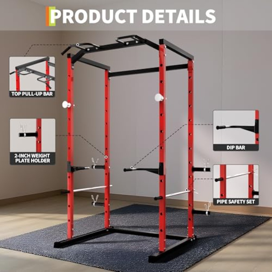 Hochbelastbarer Power Cage mit – Squat Rack Power Bewertung und Preis