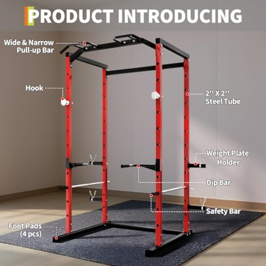 Hochbelastbarer Power Cage mit – Squat Rack Power Bewertung und Preis